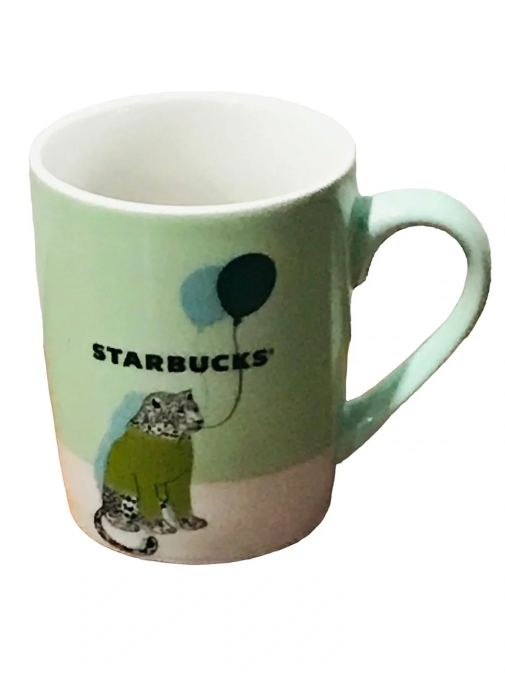 Starbucks Leopard With Birthday Balloons Coffee Mug Cup 10 Oz